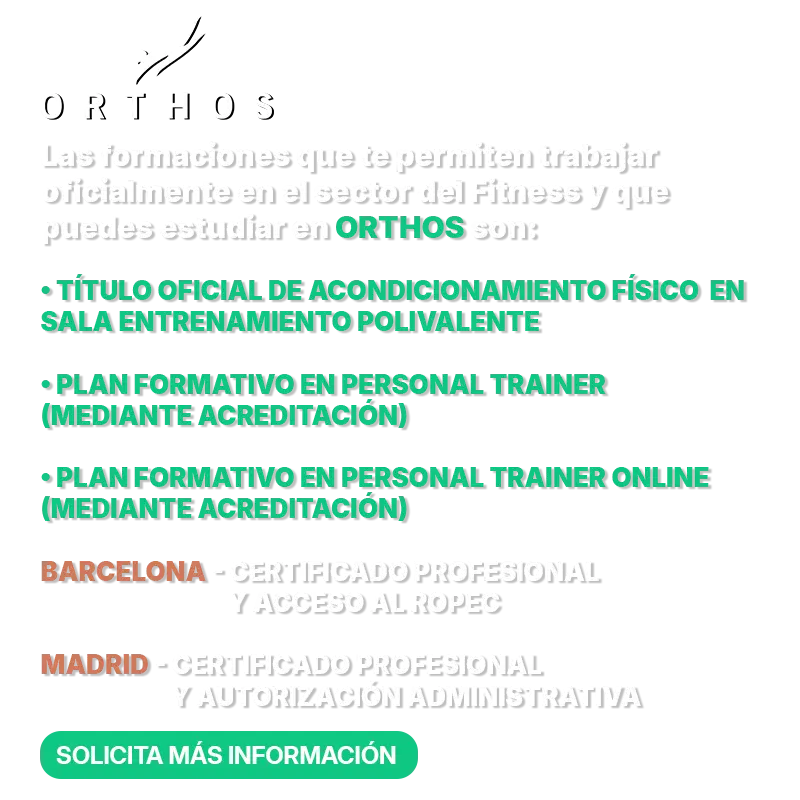 formaciones que te permiten trabajar oficialmente en el sector del Fitness